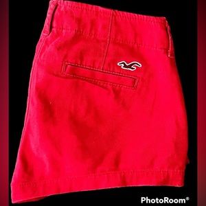 Red Hollister Co Short Shorts Size 0 Worn Once